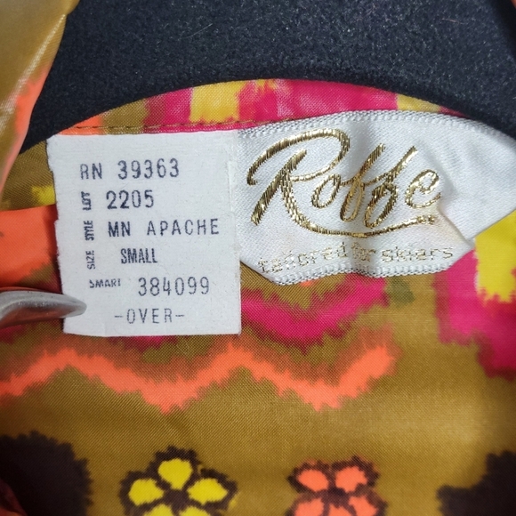 Vintage 70s Neon Psychedelic Print Nylon Long Sleeve Button Down Shirt Size Smal - Picture 4 of 5